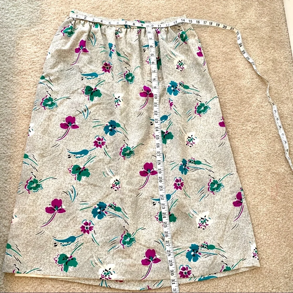 Vintage WEATHERVANE Floral Lined Midi Skirt